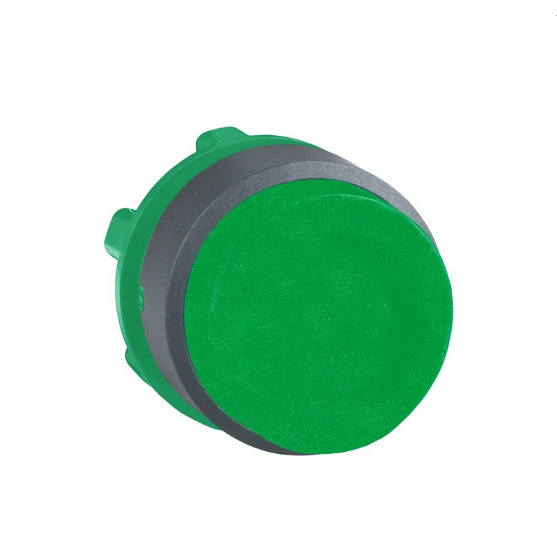 Schneider Signaling Harmony XB5_ Harmony XB5, Push button head, plastic, projecting, green, Ø22, spring return, unmarked_ [ZB5AL3]
