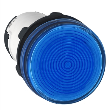 Schneider Signaling Harmony XB7_ Monolithic pilot light, plastic, blue, Ø22, plain lens for BA9s bulb, <= 250 V_ [XB7EV66P]