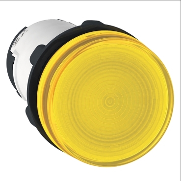 Schneider Signaling Harmony XB7_ Monolithic pilot light, plastic, yellow, Ø22, plain lens for BA9s bulb, <= 250 V_ [XB7EV65P]