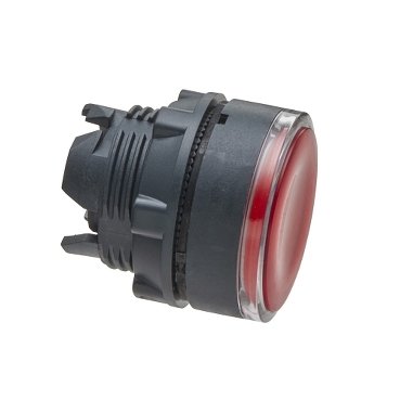 Schneider Signaling Harmony XB5_ red flush illuminated pushbutton head Ø22 spring return for integral LED_ [ZB5AW343]