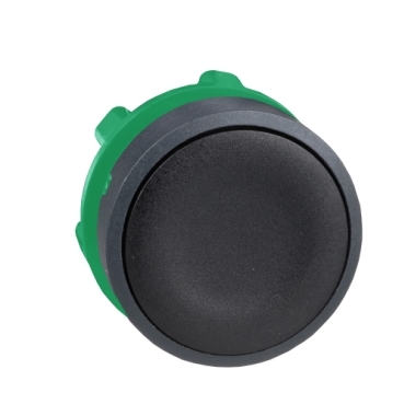 Schneider Signaling Harmony XB5_ black flush pushbutton head Ø22 spring return unmarked_ [ZB5AA2]