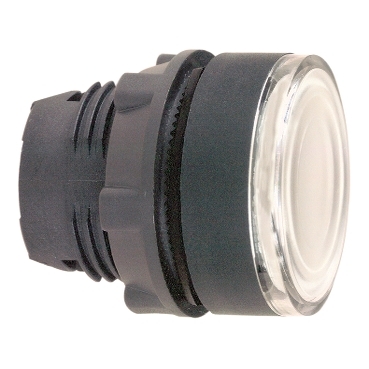 Schneider Signaling Harmony XB5_ white flush illuminated pushbutton head Ø22 spring return for integral LED_ [ZB5AW313]