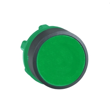 Schneider Signaling Harmony XB5_ green flush pushbutton head Ø22 spring return unmarked_ [ZB5AA3]