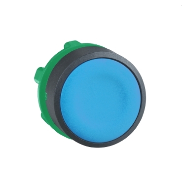 Schneider Signaling Harmony XB5_ blue flush pushbutton head Ø22 spring return unmarked_ [ZB5AA6]