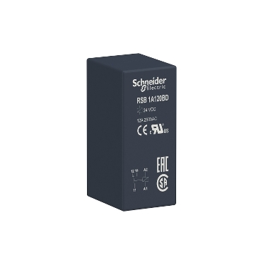 Schneider Signaling Zelio Relay_ Harmony, Interface plug-in relay, 12 A, 1 CO, 24 V DC_ [RSB1A120BD]