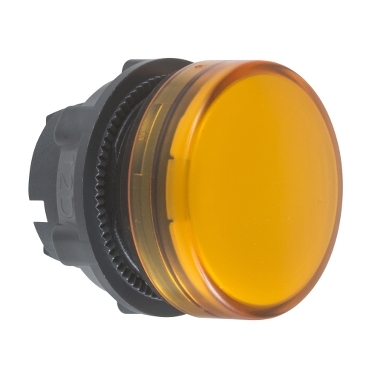 Schneider Signaling Harmony XB5_ orange pilot light head Ø22 plain lens for BA9s bulb_ [ZB5AV05]