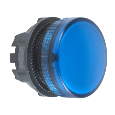 Schneider Signaling Harmony XB5_ blue pilot light head Ø22 plain lens for integral LED_ [ZB5AV063]