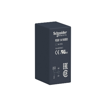 Schneider Signaling Zelio Relay_ interface plug-in relay - Zelio RSB - 1 C/O - 24 V DC - 16 A_ [RSB1A160BD]