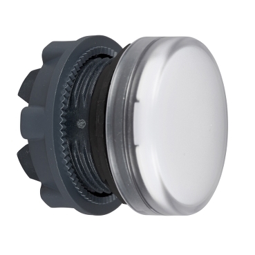 Schneider Signaling Harmony XB5_ white pilot light head Ø22 plain lens for BA9s bulb_ [ZB5AV01]