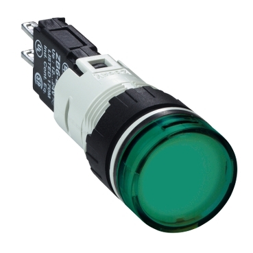 Schneider Signaling Harmony XB6_ Complete pilot light, Harmony XB6, green Ø 16 with integral LED 12...24 V_ [XB6AV3BB]