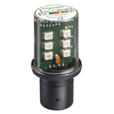 Schneider Signaling Harmony XVB_ GREEN LED BA15D 24VAC/DC_ [DL1BDB3]