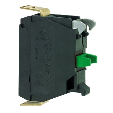 Schneider Signaling Harmony XB4_ single contact block - 1 NO - captive screw clamp terminals - XB5_ [ZBE101N]