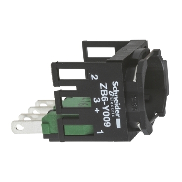 Schneider Signaling Harmony XB6_ single contact block with body/fixing collar 1NO+1NC faston connector_ [ZB6Z5B]