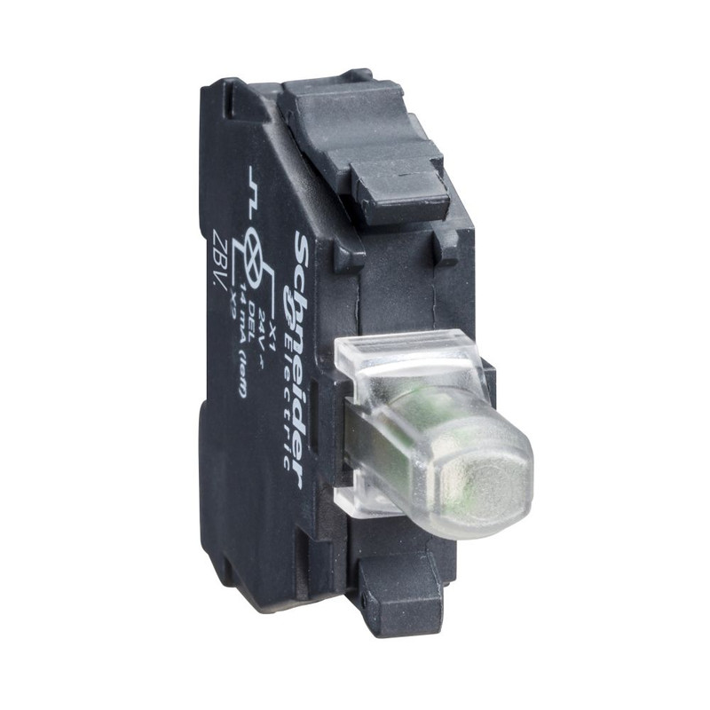 Schneider Signaling Harmony XB4_ Harmony XB4, Light block for head Ø22, yellow, integral LED, 24 V AC/DC_ [ZBVB8]