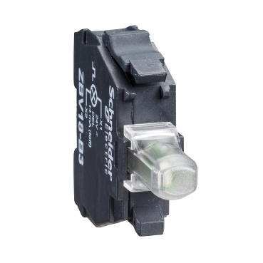 Schneider Signaling Harmony XB4_ white light block for head Ø22 integral LED 24V screw clamp terminals_ [ZBVB1]
