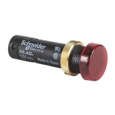 Schneider Signaling Harmony XVL_ pilot light Ø12 - IP40/IP65 - red - covered LED included - 24V - lugs_ [XVLA334]