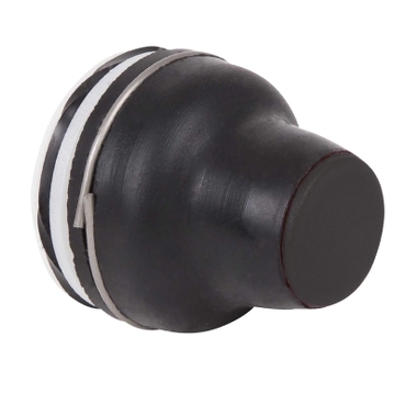 Schneider Signaling Harmony XAC_ Harmony XAC, Push button head, plastic, black, booted, operating travel 4 mm, -25…+ 70 °C_ [XACB9112]