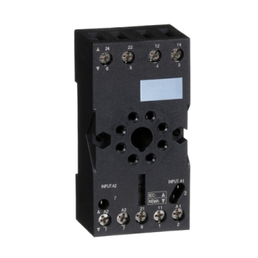 Schneider Signaling Zelio Time_ Harmony, Socket, for RUMC2 relays, 10 A, screw connectors, mixed contact_ [RUZC2M]