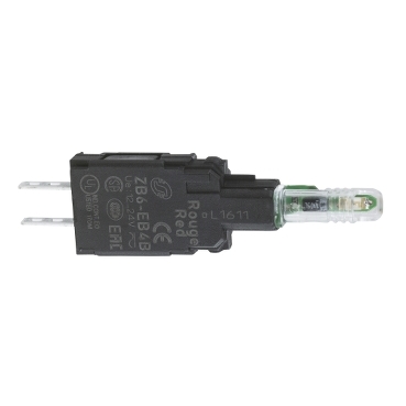 Schneider Signaling Harmony XB6_ green light block with body/fixing collar with integral LED 230...240V_ [ZB6EM3B]