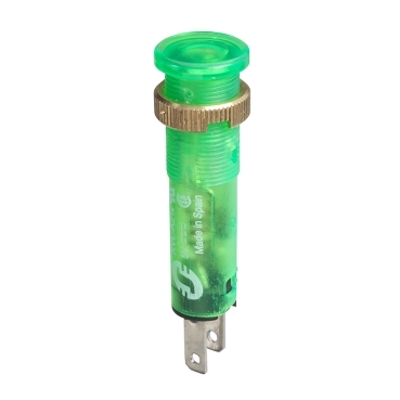 Schneider Signaling Harmony XVL_ pilot light Ø8 - IP40/IP65 - green - covered LED included - 24V - faston_ [XVLA233]