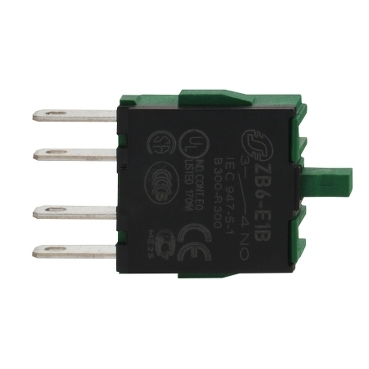 Schneider Signaling Harmony XB6_ single contact block for head Ø16 1NO faston connector_ [ZB6E1B]