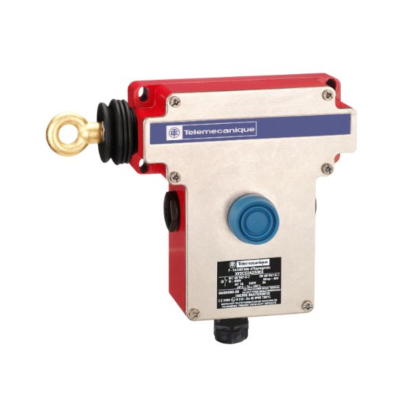 Schneider Signaling Preventa XY2 - ATEX D_ Latching emergency stop trip wire switch, Telemecanique Emergency stop rope pull switches XY2C, rope pull with light force, LH side, 1NC+1NO_ [XY2CE2A250EX]