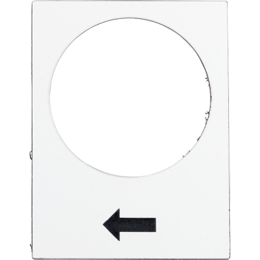 Schneider Signaling Harmony XAC_ legend - 30 x 40 mm - white - raise or right, slow_ [ZB2BY4901]