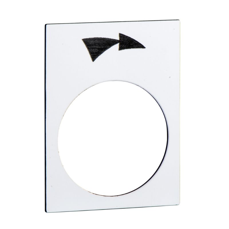 Schneider Signaling Harmony XAC_ legend - 30 x 40 mm - white - slew right, slow-fast_ [ZB2BY4921]