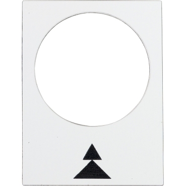 Schneider Signaling Harmony XAC_ legend - 30 x 40 mm - white - right, slow-fast_ [ZB2BY4909]
