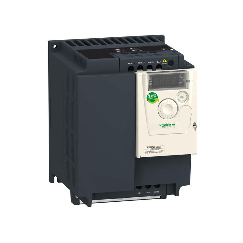 Schneider VFD Altivar 12_ variable speed drive ATV12 - 4kW - 5hp - 200..240V - 3ph - with heat sink_ [ATV12HU40M3]