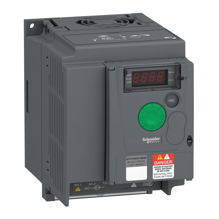 Schneider VFD Altivar 310_ variable speed drive ATV310 - 1.5 kW - 2 hp - 380...460 V - 3 phase_ [ATV310HU15N4E]