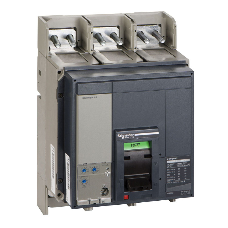 Schneider Breaker Compact NS > 630A_ circuit Breaker Compact NS1000N - Micrologic 2.0 - 1000 A - 3 poles 3t_ [33472]