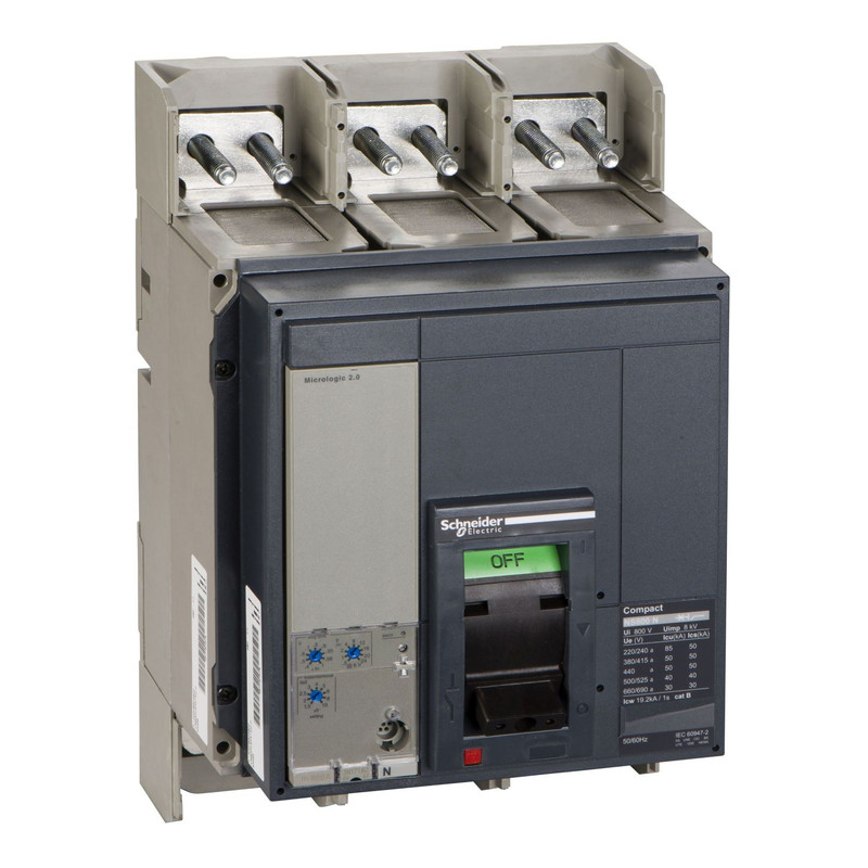 Schneider Breaker Compact NS > 630A_ circuit Breaker Compact NS800N - Micrologic 2.0 - 800 A - 3 poles 3t_ [33466]