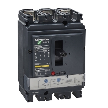 Schneider Breaker Compact NSX_ circuit Breaker Compact NSX250B - TMD - 250 A - 3 poles 3d_ [LV431110]