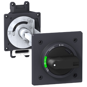 Schneider Breaker EasyPact EZC_ Rotary handle - for EZC250, EZCV250 - black hdl black front plate - extended mtg_ [EZEROTE]