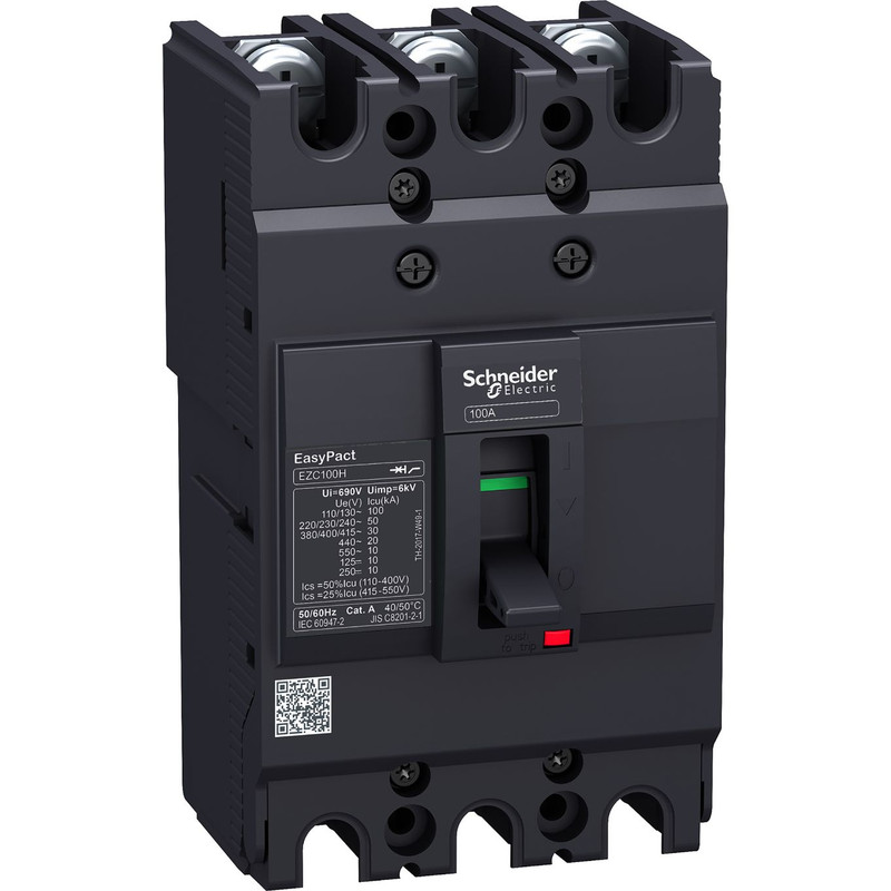 Schneider Breaker EasyPact EZC_ circuit Breaker Easypact EZC100N - TMD - 60 A - 3 poles 3d_ [EZC100N3060]
