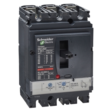 Schneider Breaker Compact NSX <630_ circuit Breaker Compact NSX250F - TMD - 250 A - 3 poles 3d_ [LV431630]