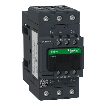 Schneider Breaker TeSys D_ TeSys D contactor - 3P(3 NO) - AC-3 - <= 440 V 40 A - 24 V AC 50/60 Hz coil_ [LC1D40AB7]