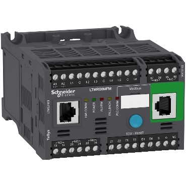 Schneider Breaker TeSys T_ Motor Management, TeSys T, motor controller, Modbus, 6 logic inputs, 3 relay logic outputs, 0.4 to 8A, 100 to 240 VAC_ [LTMR08MFM]