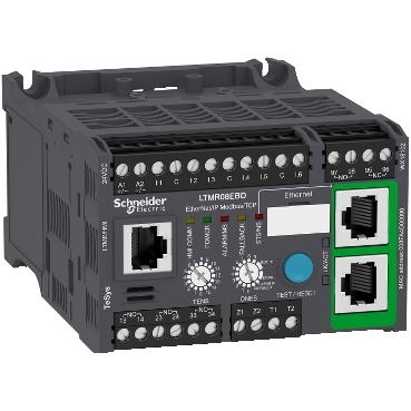 Schneider Breaker TeSys T_ Motor Management, TeSys T, motor controller, Ethernet/IP, Modbus/TCP, 6 logic inputs, 3 logic outputs, 0.4 to 8A, 24 VDC_ [LTMR08EBD]