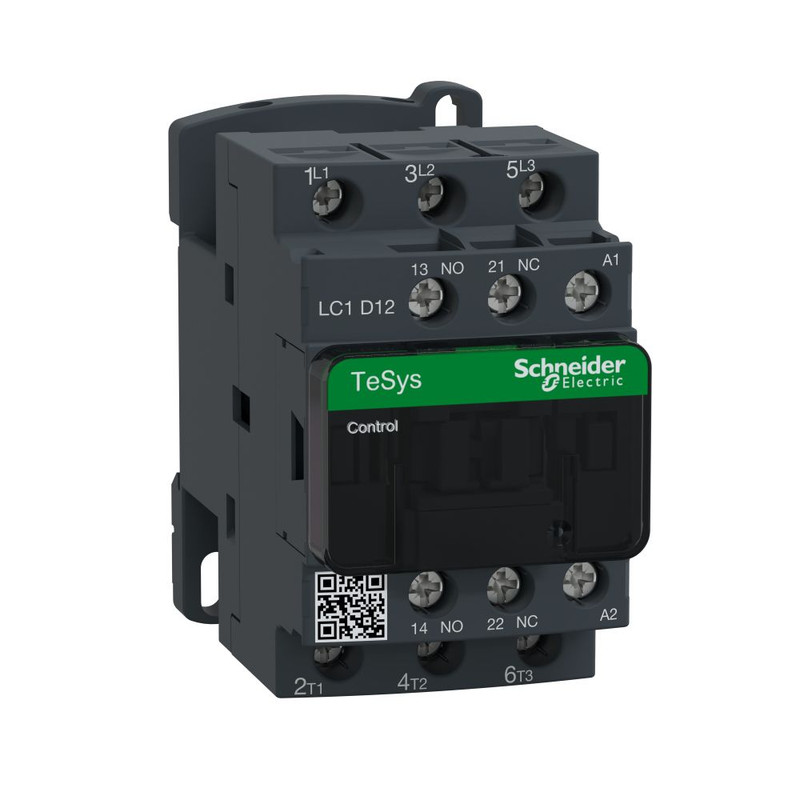 Schneider Breaker TeSys Deca contactors_ TeSys D contactor - 3P(3 NO) - AC-3 - <= 440 V 12 A - 24 V AC coil_ [LC1D12B7]