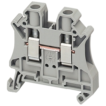 Schneider Terminal Block Linergy TR terminals blocks_ SCREW TERMINAL, FEED THROUGH, 2 POINTS, 6MM² , GREY_ [NSYTRV62]