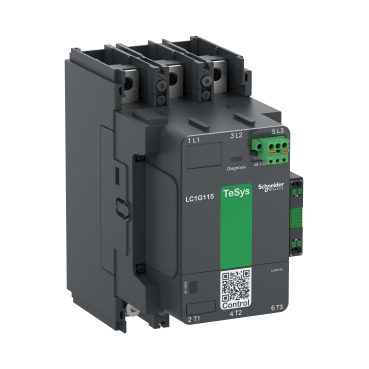 Schneider High power contactor, TeSys Giga, 3 pole (3NO), AC-3 <=440V 225A, standard version, 100…250V wide band AC/DC coil [LC1G225KUEN]