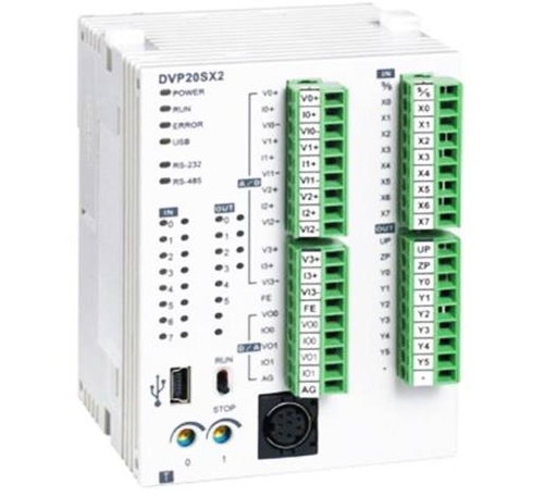 [DVP20SX211T] Delta  Compact PLC DVP-SV/2, PROGRAMMABLE LOGIC CTRL 16/12S DC 6 WB [DVP20SX211T]