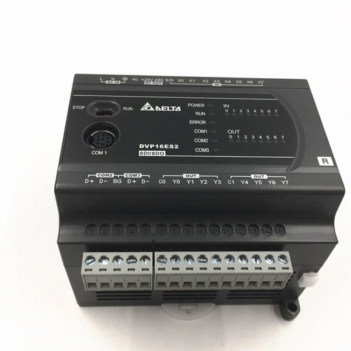 [DVP16ES200R] Delta  Compact PLC DVP-ES/2, PLC BASE UNIT, 16DI 8DO REALY OUTPUT, POWER: 100-240VAC [DVP16ES200R]