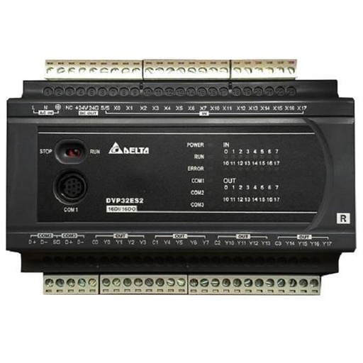 [DVP32ES200TC] Delta  Compact PLC DVP-ES/2, PLC BASE UNIT, 24DI 16DO REALY OUTPUT, POWER: 100-240VAC