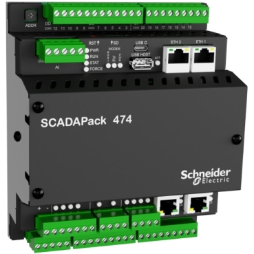 [TBUP474-UA50-BB00S] Schneider Smart RTU, SCADAPack 47x | 47xi, supporting DNP3/Modbus/IEC 60870, no flowrun license, 2 analog output [TBUP474-UA50-BB00S]