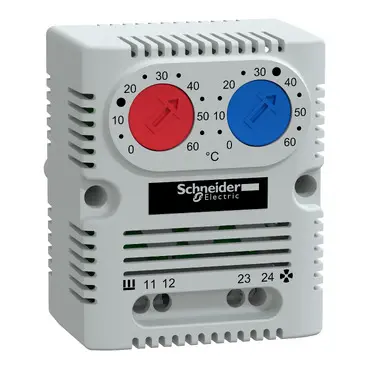 [NSYCCOTHD] Schneider ClimaSys CC - double thermostat 250V - range of temperature 0…60°C - 1NO/NC - °C