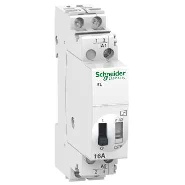 [A9C30312] Schneider impulse relay iTL - 2P - 2 NO - 16A - coil 130 VAC 50/60Hz- 48 VDC [A9C30312]