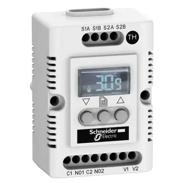 [NSYCCOHYT120VID] Schneider Climasys CC - electronic hygrotherm - 95 to 135V - temp -40 to 80 C - Hr 20 to 80% [NSYCCOHYT120VID]